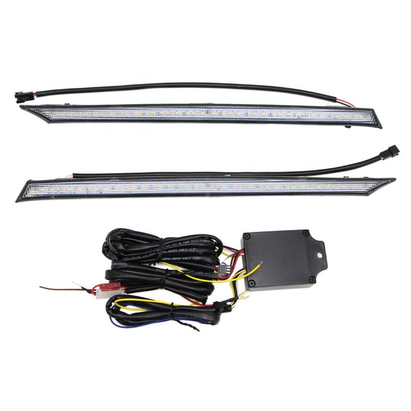 Dreamseek 3 Color LED DRL Daytime Running Light for Toyota RAV4 2019 2020 2021 2022 2023 Front Fog Grille Lamp with Dynamic Sequential Turn Signal - Image 2
